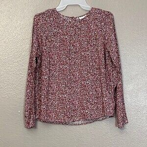 Name it girl abstract fall baby doll blouse size 11-12Y burnt orange/black/white